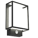 LED Outdoor Wall luminaire NESTOR with sensor, 8W, 120, 2700K, 450lm, IP44, black