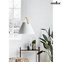 design for the people by Nordlux Pendant luminaire STRAP 36, 36cm, E27, IP20, metal, white