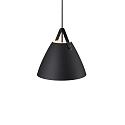 design for the people by Nordlux Pendant luminaire STRAP 36, 36cm, E27, IP20, metal, black