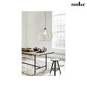 Nordlux Luminaire à suspension CHINO 40 E27 IP20, marron, noir  