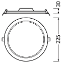 Ledvance DOWNLIGHT SLIM ROUND 22.5cm IP20