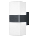 Luminaire mural d'extrieur SMART+ CUBE MULTICOLOR UP/DOWN RGB+W haut bas, RGBW, contrlable via WLAN / WIFI IP44, gradable