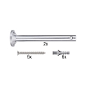 Zubehör für Seilsysteme 12V WIRE SYSTEM L&E - Umlenker/Abhängung, 1 Paar, 165mm, Chrom  matt