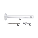 Zubehör für Seilsysteme 12V WIRE SYSTEM L&E - Umlenker/Abhängung, 1 Paar, 165mm, Chrom