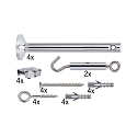 Zubehör für Seilsysteme 12V WIRE SYSTEM L&E - Spann-Montageset, 4 Umlenker, 165mm, Chrom