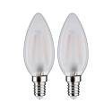 Paulmann Ampoule � filament forme bougie C35 lot de 2 E14 3W 250lm 2700K CRI >80 