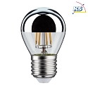 Paulmann LED Filament Top mirrored Lamp Drop SILVER, 230V, E27, 4.8W 2700K 360lm, dimmable, clear