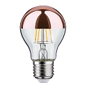 Paulmann LED Filament Top mirrored Lamp Pear A60 NonDim, 230V, E27, 6.5W 2700K 600lm, copper