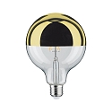Paulmann LED Deco Globe G125 Top mirrored Lamp GOLD, 230V, E27, 6.5W 2700K  600lm, dimmable, clear
