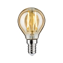 LED Filament Drop Lamp P45, 230V, E14, 4.7W 2500K 430lm, dimmable, gold glass clear
