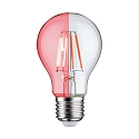 Paulmann LED Deco Filament Pear Lamp RED NonDim, 230V, E27, 1.3W 1000K 40lm, glass clear
