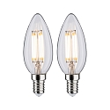 Lampadina a candela C35 Set di 2 E14 4,5W 470lm 2700K CRI >80 