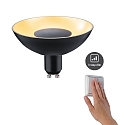 Paulmann LED Reflektorlampe Edition Special,  10cm, innenverspiegelt, 230V, GU10, 4.9W 1900K 170lm, 3step dimmbar, Schwarz / Gold