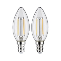 Paulmann Ampoule  filament forme bougie FILAMENT C35 lot de 2, commutable E14 2,7W 250lm 2700K CRI >80 