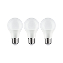 Paulmann Lampe LED forme poire STANDARD OPAL A60 lot de 3, commutable E27 8W 806lm 2700K CRI >80 