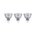 LED Glasreflektorlampe GU4, 36, 3er Pack, 4,2W, 12V, 2700K, 345lm