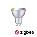 Paulmann Ampoule LED Smart WIFI RGBW contrôlable par ZigBee GU10 4,8W 350lm 2200-6500K 38° CRI 80-89 gradable Paulmann Ampoule LED Smart WIFI RGBW contrôlable par ZigBee GU10 4,8W 350lm 2200-6500K 38° CRI 80-89 gradable