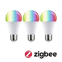 Paulmann WIFI LED Smart light bulb RGBW set of 3, ZigBee controllable E27 11W 1055lm 2200-6500K CRI 80-89 dimmable