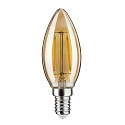 Paulmann LED Plug & Shine Filament Kerzenform C35, 24V DC, E14, 2W 1900K 140lm, Goldglas klar, dimmbar