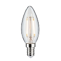 LED Plug & Shine Filament Kerzenform, 24V DC, E14, 2W 3000K, Klarglas, dimmbar