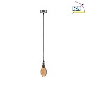 Paulmann Luci a sospesione VINTAGE E27 IP20, Grigio, nichel dimmerabile
