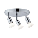 Paulmann Luminaire de plafond CAROLINA 3 flammes GU10 IP44, chrome 
