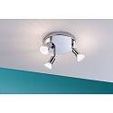 Paulmann Luminaire de plafond CAROLINA 3 flammes GU10 IP44, chrome 