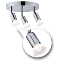 Paulmann Luminaire de plafond CAROLINA 3 flammes GU10 IP44, chrome 