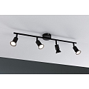 Paulmann Spotleiste CAROLINA, IP44, 4-flammig, 4x GU10 max. 10W (exkl.), Metall, Schwarz matt