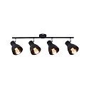 Paulmann spot DAVY 4 flames E27, chrome, black matt dimmable