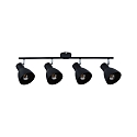 Paulmann spot DAVY 4 flames E27, chrome, black matt dimmable