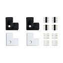 Paulmann Accessories for YOUR LED Corner connector 90, set of 4, white/black