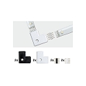 Paulmann Accessories for YOUR LED Corner connector 90, set of 4, white/black