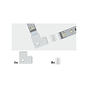 Paulmann Accessories for MAX LED STRIPE Corner connector 90, set of 4, white, incl. 8 plug connectors