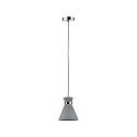 Paulmann Luminaire  suspension VERVE  1 flamme E27 IP44, chrome, gris gradable