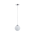 Luminaire  suspension CALMA  1 flamme, rond E27 IP44, chrome, satin gradable