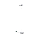 Paulmann Lampada da terra RAMOS LED su / gi, con ottica a lente, Cromo, Bianco opaco dimmerabile