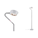 Paulmann Lampada da terra RAMOS LED su / gi, con ottica a lente, Cromo, Bianco opaco dimmerabile