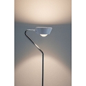 Paulmann Lampada da terra RAMOS LED su / gi, con ottica a lente, Cromo, Bianco opaco dimmerabile
