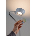 Paulmann Lampada da terra RAMOS LED su / gi, con ottica a lente, Cromo, Bianco opaco dimmerabile