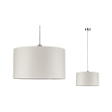 Paulmann Luminaire  suspension TESSA avec abat-jour E27, crme, fer bross gradable