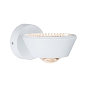 Paulmann Lampada da parete SABIK LED su / gi, con ottica a lente IP44, Bianco opaco dimmerabile