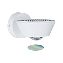 Paulmann Lampada da parete SABIK LED su / gi, con ottica a lente IP44, Bianco opaco dimmerabile