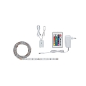 Paulmann LED Strip-Set SimpLED RGB, beschichtet, 230 Vac/12 Vdc, inkl. FB + Trafo, wei, 150cm, 12W 168lm