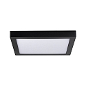 LED Aufbau-Panel ABIA, Eckig, 30x30cm, IP20, 230V, 22W 2700K 2200lm, Kunststoff, Schwarz matt