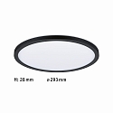 LED Panel ATRIA,  29.3cm, 230V, 16W 3000K 1600lm, Kunststoff, Schwarz