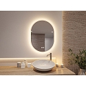 Paulmann LED Leuchtspiegel MIRRA, IP44, oval, 60 x 80cm, 22W 3000-6500K (WhiteSwitch), mit Touchdimmer + Heizfunktion, wei�