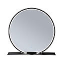 Paulmann mirror with lighting MIRO with frame IP44, mat, black 