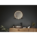 Paulmann mirror with lighting MIRO with frame IP44, mat, black 
