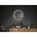 Paulmann mirror with lighting MIRO without frame IP44, mat, black 